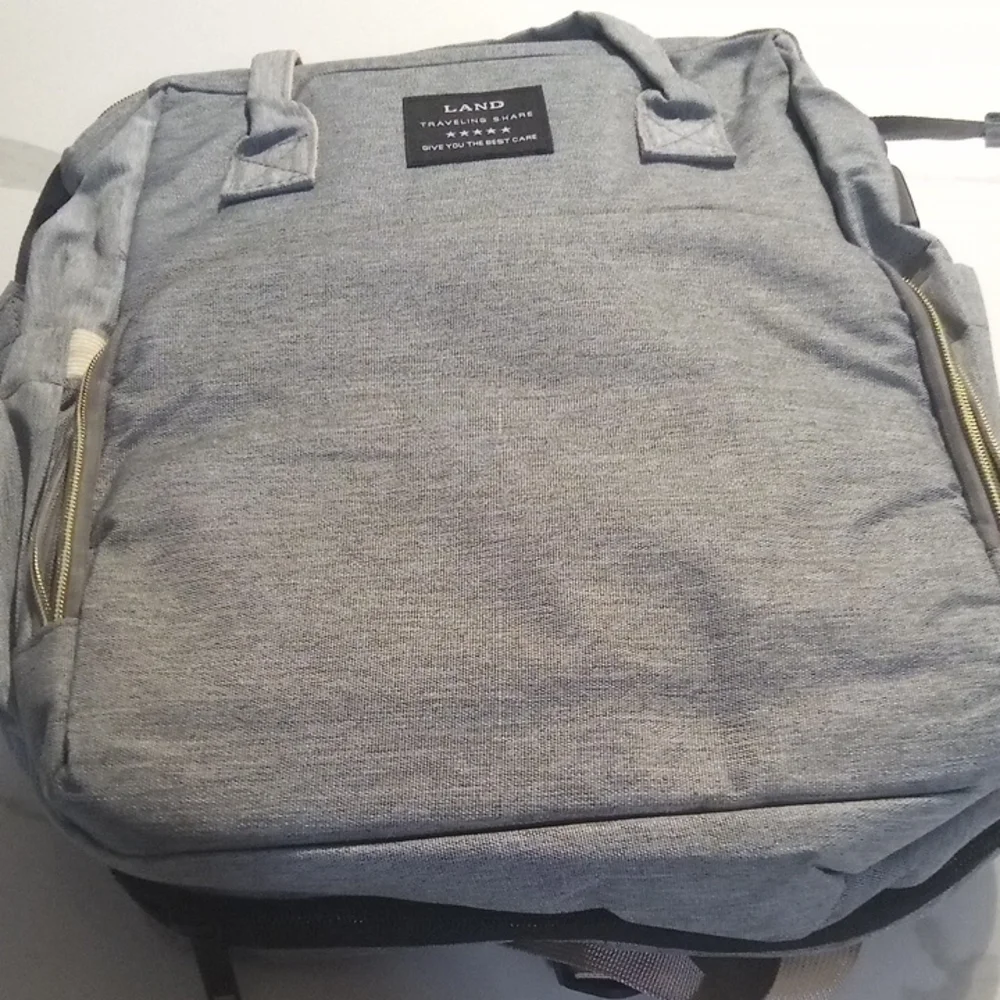 Multifunctional Gray Diaper Bag Backpack‎